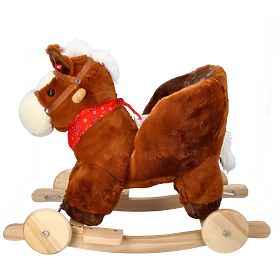 Cheval à bascule avec fauteuil et roulettes