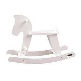 Cheval à bascule en bois - blanc