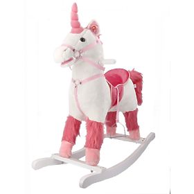 Cheval à bascule interactif licorne blanche, AdamToys