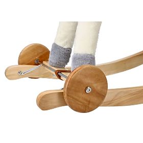 Cheval à bascule licorne doré avec roues