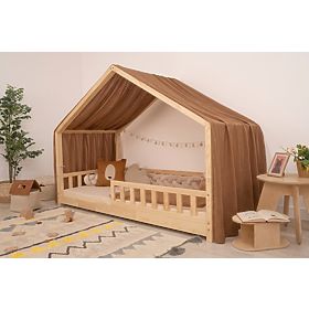 Ciel de lit en mousseline Ourbaby pour lit cabane Leola Hip - toffee