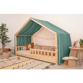Ciel de lit en mousseline Ourbaby pour lit cabane Leola Hip - vert