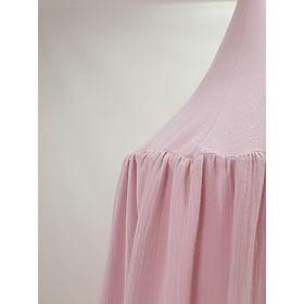Ciel de lit en mousseline - rose