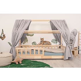 Baldaquin pour lit cabane Tea - gris
