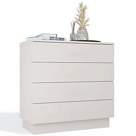 Commode AMBER 4S Armoire 4 Tiroirs pour Chambre Salon KAŠMÍR Beige