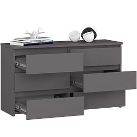 COMMODE CL100 6TIROIRS GRIS