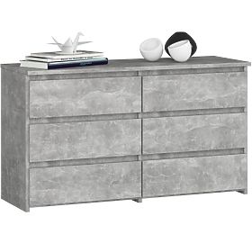 COMMODE CL100 6TIROIRS PK BÉTON