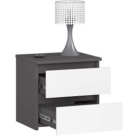 COMMODE CL2 2TI CLP PK GRIS GRAPHITE / BLANC