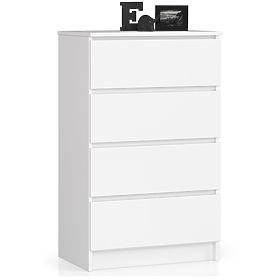 COMMODE K 60 cm 4 TIROIRS PK BLANCHE