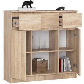 COMMODE K100 2D 3T 1P PK CHÊNE SONOMA