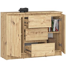 COMMODE K100 2D 3T PK CHÊNE ARTISAN