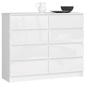 COMMODE K120 8TIROIRS PK BLANC BRILLANT