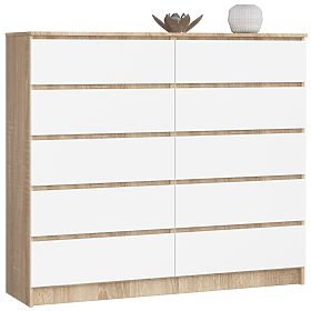 COMMODE K140 10SZ CLP PK CHÊNE SONOMA / BLANC