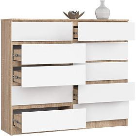 COMMODE K140 10SZ CLP PK CHÊNE SONOMA / BLANC