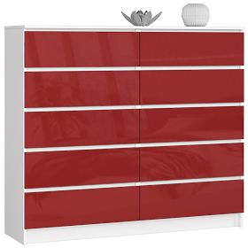 COMMODE K140 10TIROIRS CLP PK ROUGE BRILLANT