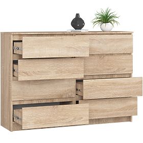 COMMODE K140 8TIROIRS CLP PK CHÊNE SONOMA