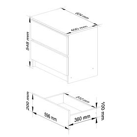 COMMODE K60 2SZ CLP PK CHÊNE CRAFT