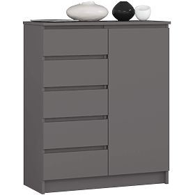 COMMODE K80 1D 5T PK GRIS GRAPHITE