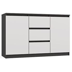 Commode Malwa 2D3S ANTHRACITE BLANC