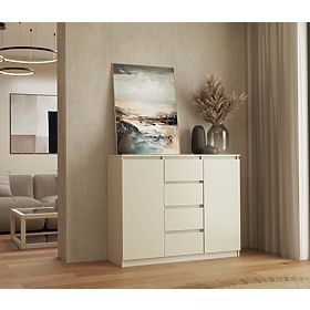 Commode Malwa 2D4S 120 BEIGE CACHEMIRE