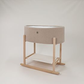 Couffin Moïse Teddy avec base en bois - beige