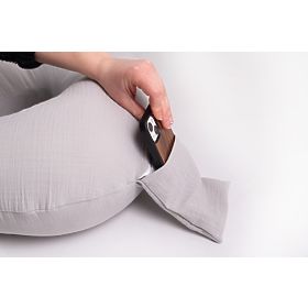 Coussin d'allaitement en mousseline Heavens - gris, Babymatex