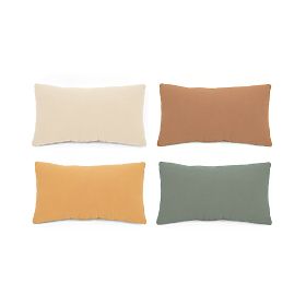 Coussin en mousseline Ourbaby 20x35 cm - moutarde