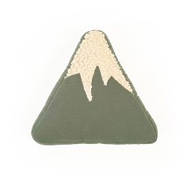 Coussin en mousseline Ourbaby 28x30 cm Montagnes - vert