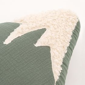 Coussin en mousseline Ourbaby 28x30 cm Montagnes - vert