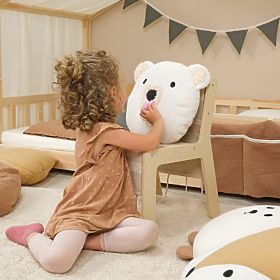 Coussin en mousseline Ourbaby Ø 35 cm Ours - écru, Ourbaby®