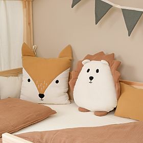 Coussin en mousseline Ourbaby 38x35 cm - Hérisson, Ourbaby®