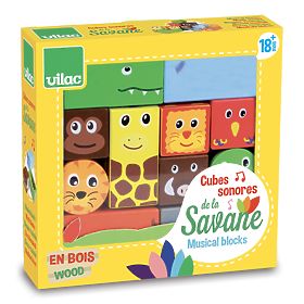 Cubes sonores en bois Vilac Savana