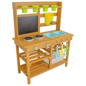 Cuisine de jardin en bois
