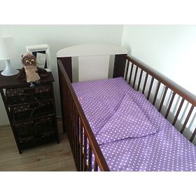 d`enfants literie Polka dots pourpre