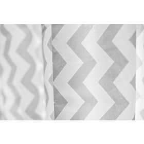 d`enfants rideaux Zig-zag blanc-gris 5