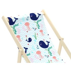 Chaise de plage pour enfants Baleines et méduses, CHILL