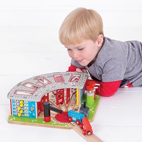 Bigjigs Rail Dépôt exclusif pour 5 trains