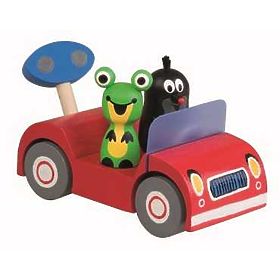 Detoa Voiture en bois rouge - La Petite Taupe en voyage