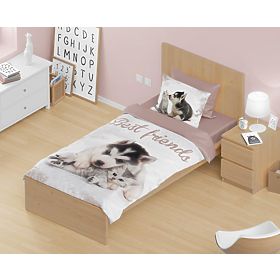 Literie enfant 140x200 cm + 70x90 cm Best friends