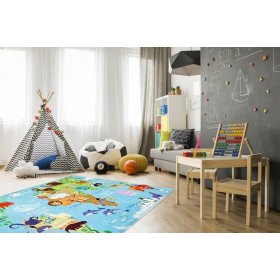 Tapis enfant - Carte du monde, VOPI