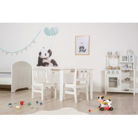 Table avec chaises enfant Naturel