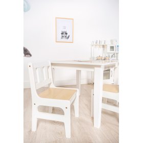 Table avec chaises enfant Naturel