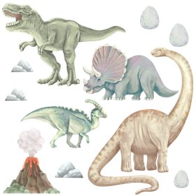 Lot de stickers muraux - Dinosaures