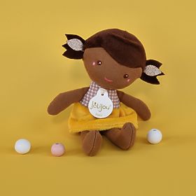 Doudou Jolijou Poupée Léna 16 cm jaune, Doudou Jolijou Paris