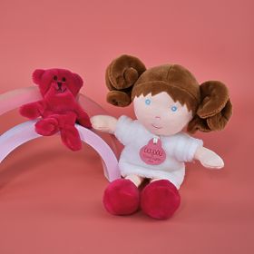 Doudou Jolijou Poupée Miss Blanche 21 cm, Doudou Jolijou Paris
