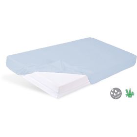 Drap bambou imperméable 140x70 - bleu, Babymatex