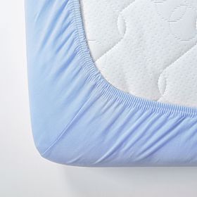 Drap coton 200x90 cm - bleu clair