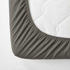 Drap-housse en coton 180x80 cm - gris foncé, Ourbaby®