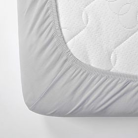 Drap-housse en coton 190x90 cm - gris