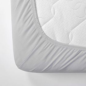 Drap housse en coton 200x80 cm - gris